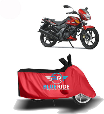 BLOERIDE Two Wheeler Cover for TVS(Flame SR125, Red, Black)
