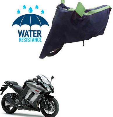 RONISH Waterproof Two Wheeler Cover for Kawasaki(Ninja 1000, Black, Green)