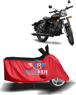 BLUERDE Two Wheeler Cover for Royal Enfield(Bullet 500, Red, Black)