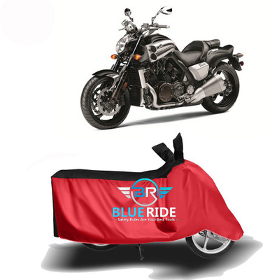 BLUERDE Two Wheeler Cover for Yamaha(VMAX, Red, Black)