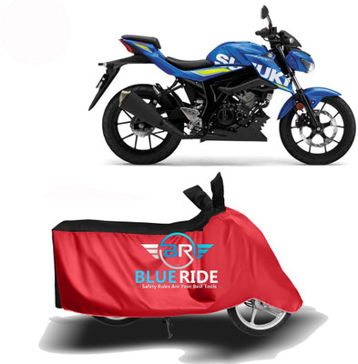 BLOERIDE Two Wheeler Cover for Suzuki(GSX, Red, Black)