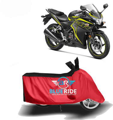 BLORIDE Two Wheeler Cover for Honda(CBR 250R, Red, Black)
