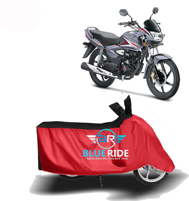 BLUERDE Two Wheeler Cover for Honda(CB Shine, Red, Black)