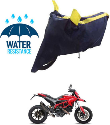 RONISH Waterproof Two Wheeler Cover for Ducati(Hypermotard, Black, Yellow)