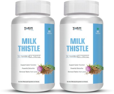 Vokin Biotech Milk Thistle Supplement For Liver Support/cleanser & Helps Detox Pack of 2(2 x 45 Tablets)