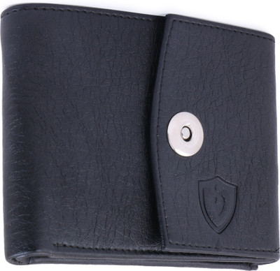 Keviv Men Casual Black Artificial Leather Wallet(10 Card Slots)