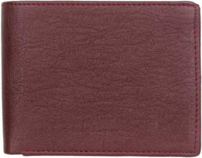 Classic World Men Maroon Artificial Leather Wallet(10 Card Slots)