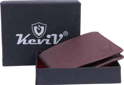 Keviv Men Casual Brown Artificial Leather Wallet(3 Card Slots)