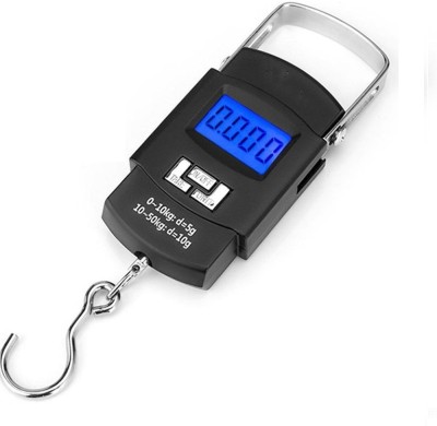 Qozent 10g-50Kg Digital Hanging Luggage Fishing Portable Weight Scale Taraju Tarazu Kata Weighing Scale(Black)