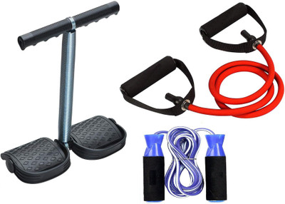 Dr Pacvu Fitness COMBO, Tummy Trimmer Skipping Rope & Toning Tube, Body Fat cutter Home Gym Fitness Accessory Kit Kit
