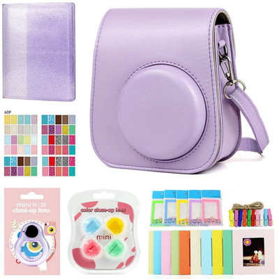Zenko Mini 11 Purple Case Camera Bag with Album, stickers, frames and filter accessories  Camera Bag(Purple)