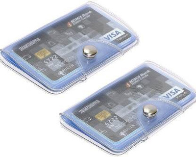 A R ENTERPRISES 10 Card Holder(Set of 2, White)