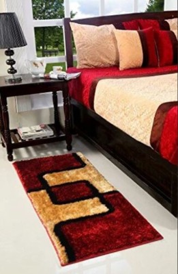 BeautifulGhar Creations Black, Maroon Cotton, Polyester Runner(2 ft,  X 5 ft, Rectangle)