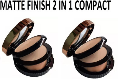 ADJD MATTE FINISH 2 IN 1 PRIMER & FINE WATER PROF & LONG LASTING PRESSED COMPACT POWDER FOR ALL SKIN TYPE Compact(BEIGE, 40 g)