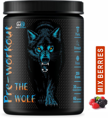 MB MUSCLE BUILDER'S The Wolf Pre Workout with Insane Power Of Creatine , L-Arginine & Caffeine Sports Drink(255 g, MIX BERRIES Flavored)