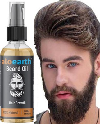 Aloearth Bread Growth Oil With Natural Ingredients For Men Fast Bread Growth Hair Oil(50 ml)