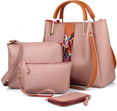The Brown Girl Women Pink Handbag(Pack of: 4)