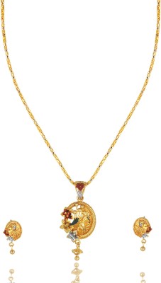 shankhraj mall Brass Brass Gold Jewellery Set(Pack of 1)