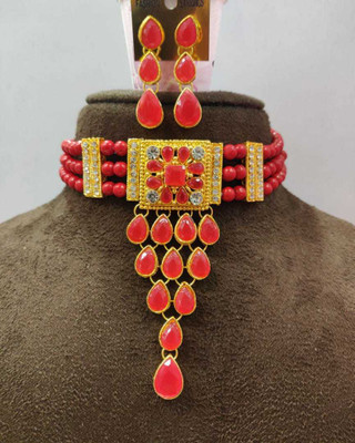 CATALYST Alloy Red Jewellery Set(Pack of 1)