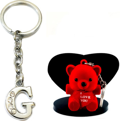Meeko.com alphabet G & teddy 0.03 Key Chain