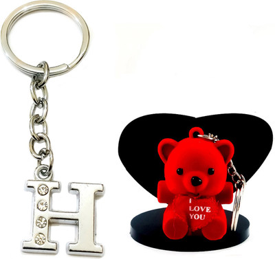 Meeko.com alphabet H & teddy 0.01 Key Chain