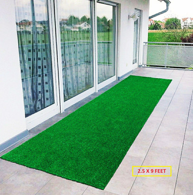COMFY HOME Artificial Grass, PP (Polypropylene) Floor Mat(Green, Large)