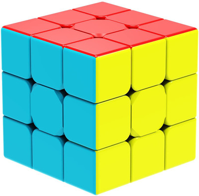 Curify 3X3X3 Speed Cube High Staybility Sticker Less Smooth Swing For Faster Movement(1 Pieces)
