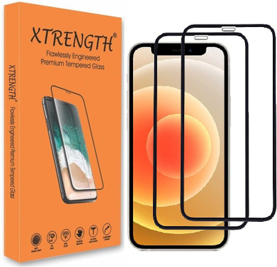 XTRENGTH Edge To Edge Tempered Glass for Apple iPhone 12(Pack of 2)