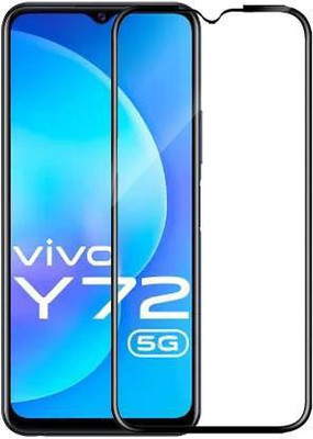 Caseline Edge To Edge Tempered Glass for Vivo Y72 ,Vivo Y72 5G(Pack of 1)