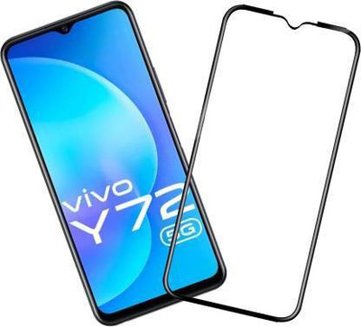 NIMBUDA Edge To Edge Tempered Glass for VIVO Y72 5G(Pack of 1)