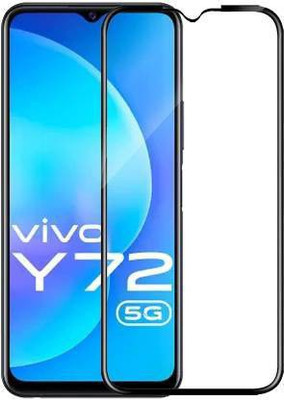 Caseline Edge To Edge Tempered Glass for Vivo Y72 ,Vivo Y72 5G(Pack of 1)