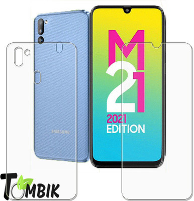 tombik Front and Back Screen Guard for Samsung Galaxy M21 2021 Edition(Pack of 2)
