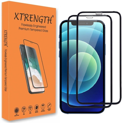 XTRENGTH Edge To Edge Tempered Glass for Apple iPhone 12(Pack of 2)