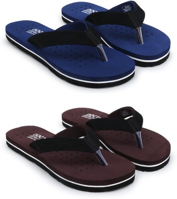 Tellinn Women Flip Flops(Blue, Maroon , 7)