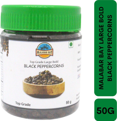 Malabar Bay TOP GRADE LARGE BOLD BLACK PEPPER | KAALEE MIRCHI (50 G) For Rs. 105 @ 41% off