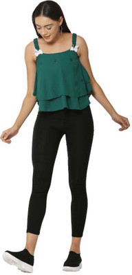 VERMA CREATION Casual Solid Women Green Top