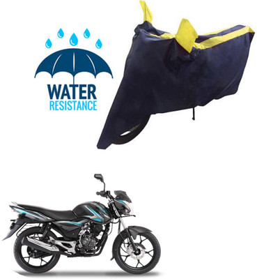 RONISH Waterproof Two Wheeler Cover for Bajaj(Discover 100 DTS-i, Black, Yellow)