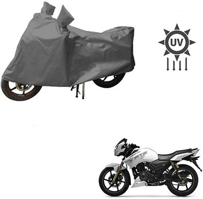 Atulit enterprises Waterproof Two Wheeler Cover for TVS(Apache RTR 180, Grey)