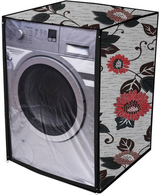 Nitasha Front Loading Washing Machine  Cover(Width: 99 cm, White, Maroon)