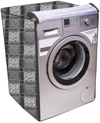 KingMatters Front Loading Washing Machine  Cover(Width: 68 cm, Grey, White)