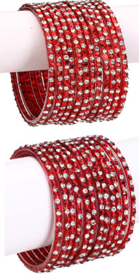 AFAST Glass Enamel Bangle Set(Pack of 24)