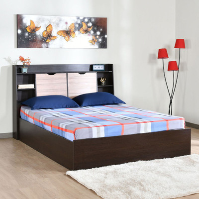 Nilkamal RIVA Engineered Wood King Box Bed(Finish Color - New Wenge, Delivery Condition - Knock Down)