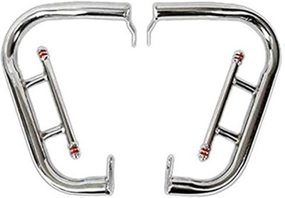 Bullkartzone 2 Rods Rear Bike Safety Stainless Steel Leg Crash Guard for Royal Enfield Classic 350 (Silver)(Royal Enfield)