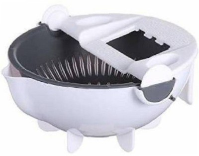 rcare collection Multifunction Magic Rotate Vegetable Cutter with Drain Basket Large Capacity Vegetables Chopper Veggie Shredder Grater Portable Slicer Kitchen Tool with 5 Dicing Blades Vegetable & Fruit Chopper Vegetable & Fruit Grater & Slicer(1 CHOPPER SET)