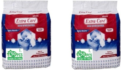 Extra Care Standard - Large (50 Pieces) - ( Pack of 2 ) - L(100 Pieces)