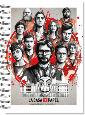 craft maniacs MONEY HEIST COLLECTION A5 Diary RULED 160 Pages(Multicolor)