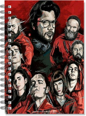 Macro MONEY HEIST COLLECTION A5 Diary RULED 160 Pages(Multicolor)