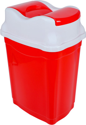 N H Enterprise New Unique Design Swing Lid Standard Plastic ( 25 L ) ( Red ) Plastic Dustbin(Red)