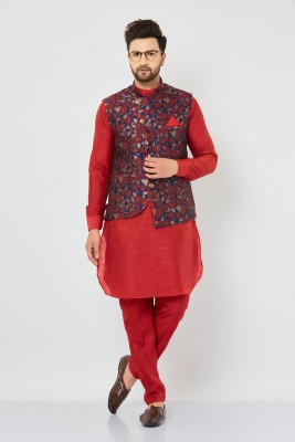 ARMAAN ETHNIC Men Kurta Pant Ethnic Jacket Set