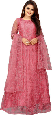 Saree Collection Net/Lace Embroidered Gown/Anarkali Kurta & Bottom Material